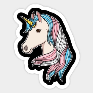 Trans Pride Unicorn Transgender LGBTQ Non-Binary Sticker